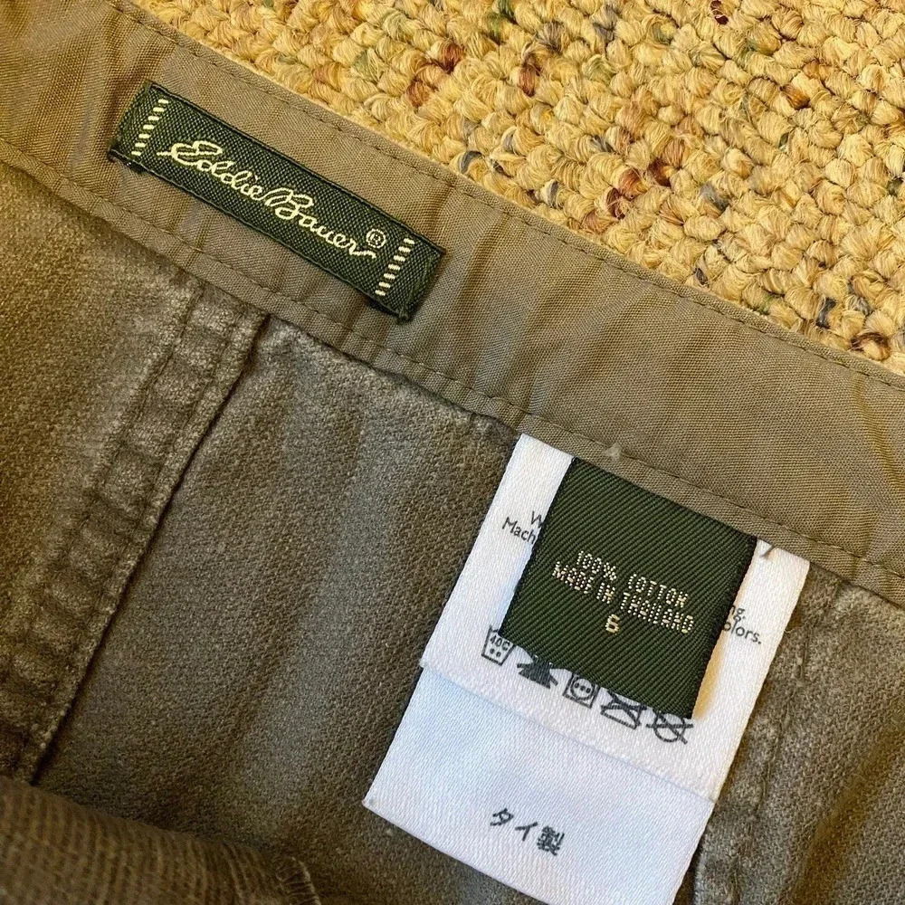 Eddies Bauer 100% Cotton Corduroy Short Skirt Women Size 6 Pockets - Picture 4 of 5